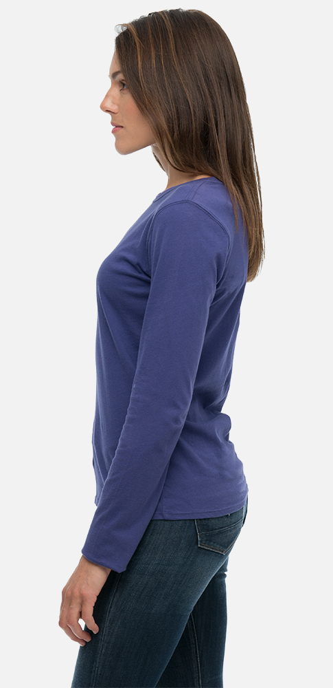 Women's Classic Washed Long Sleeve Sustainable Tee Shirt   Econscious
