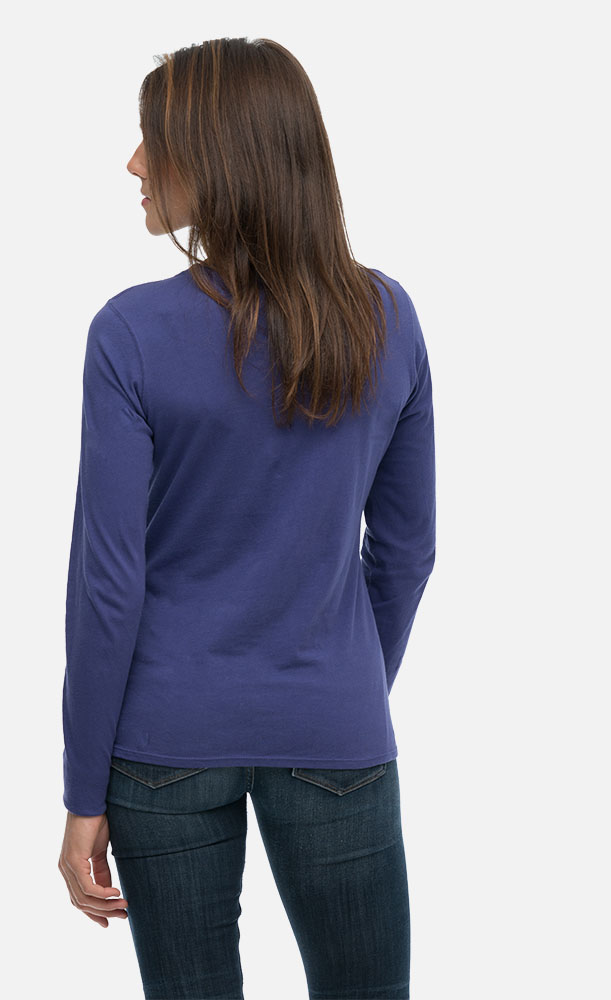 Women's Classic Washed Long Sleeve Sustainable Tee Shirt